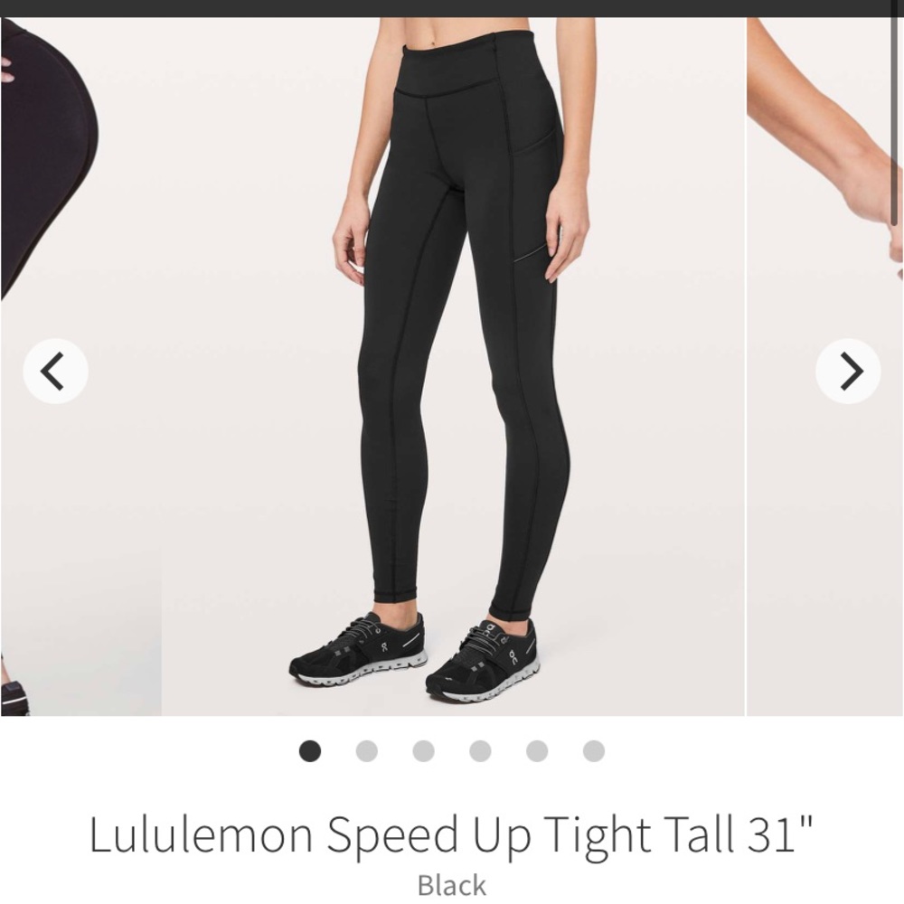 Lululemon Speed Up Tight, Tall black 31 size 8